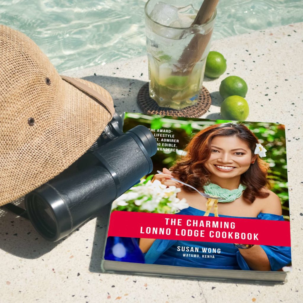 Susan Wong Cookbook beside Lonno Lodge swimming pool